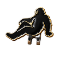 The Watcher - Resting Bigfoot Hat Clip